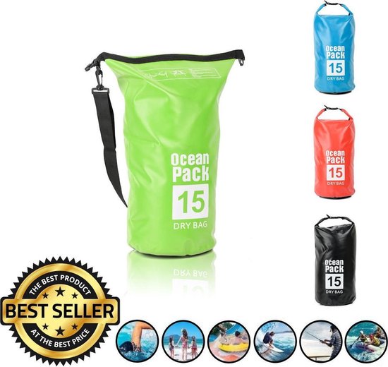 Decopatent Waterdichte Tas Ocean Pack 15l - Waterproof Dry Bag Sack - Schoudertas