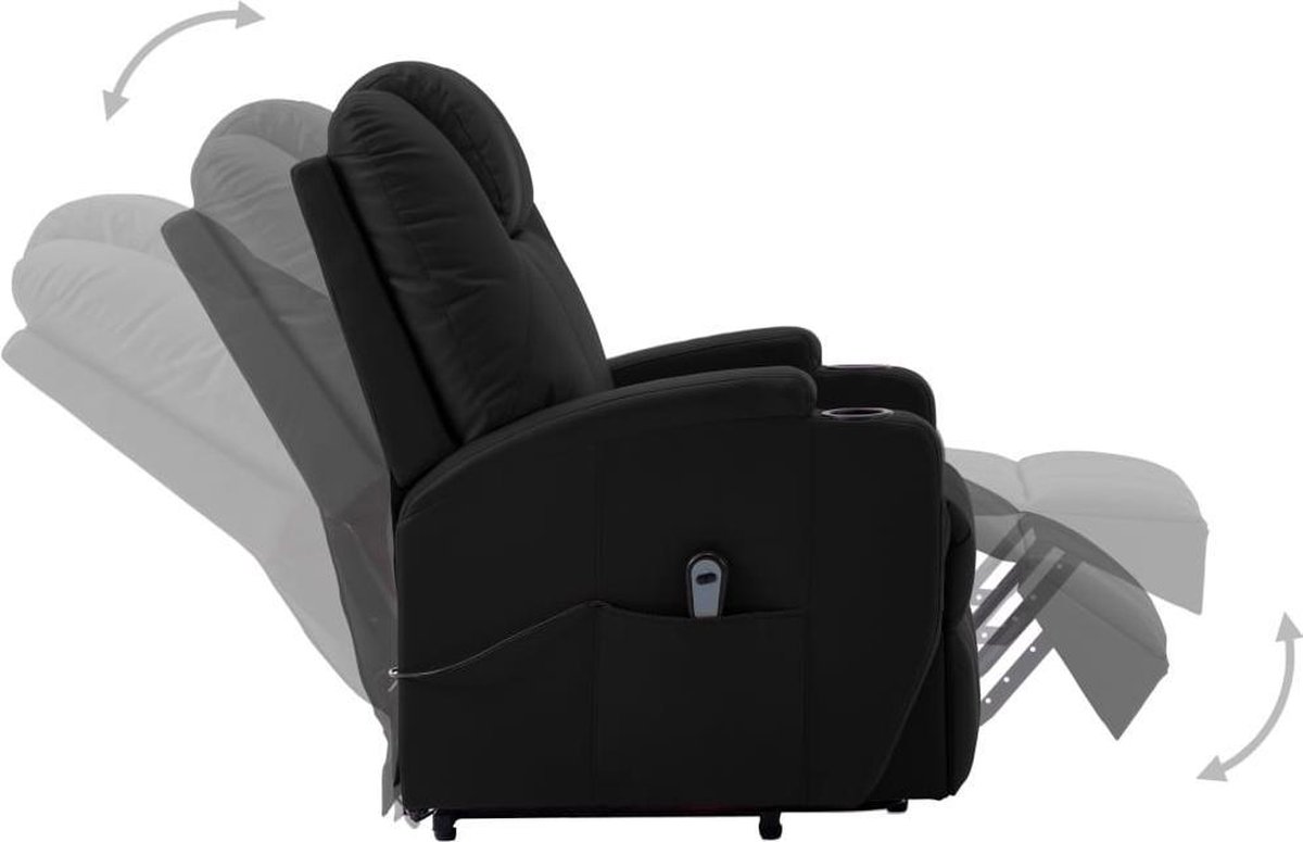 Vidaxl Sta-op-stoel Kunstleer - Zwart