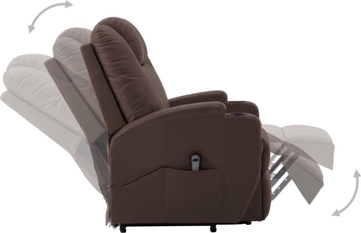 Vidaxl Sta-op-stoel Kunstleer - Bruin