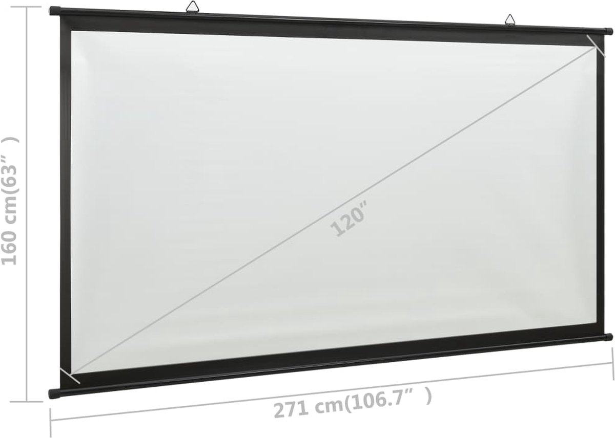 Vidaxl Projectiescherm 16:9 120'' - Wit