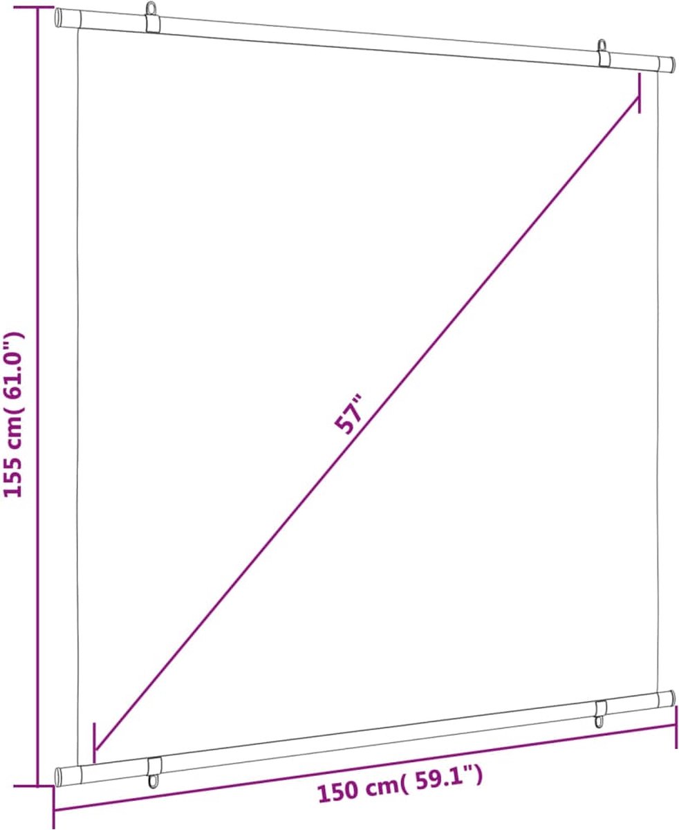 Vidaxl Projectiescherm 1:1 57'' - Wit