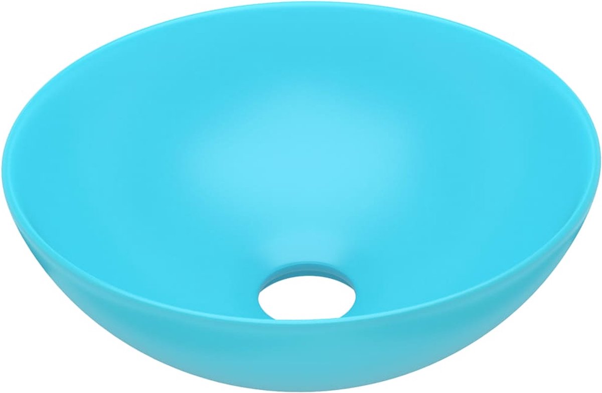 Vidaxl Wastafel Rond Keramiek Licht - Groen