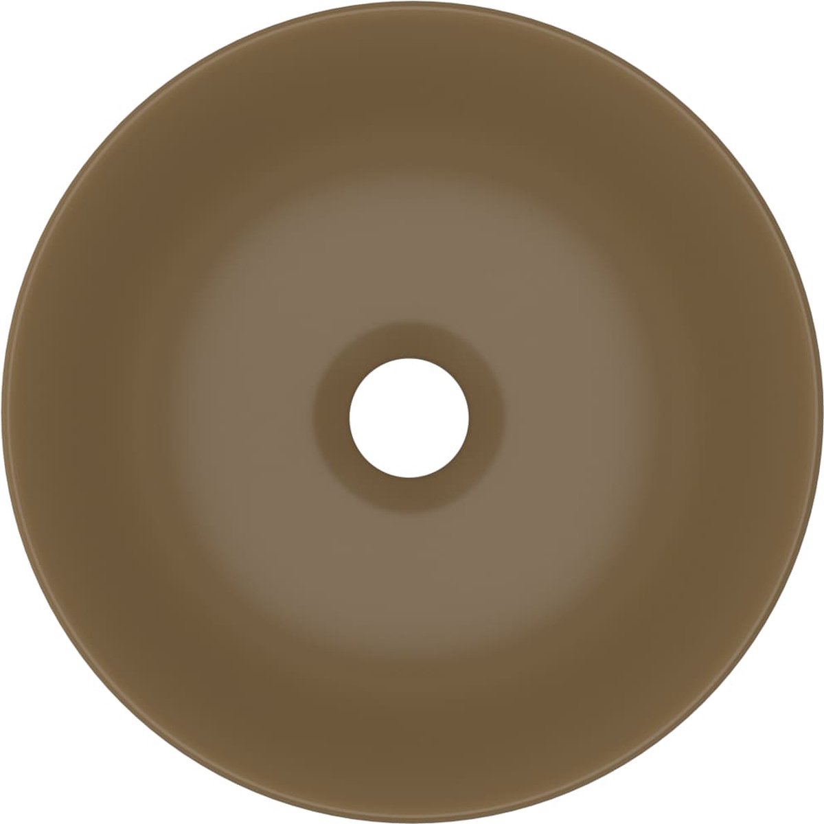 Vidaxl Wastafel Rond Keramiek Mat Crème