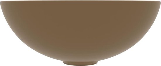 Vidaxl Wastafel Rond Keramiek Mat Crème
