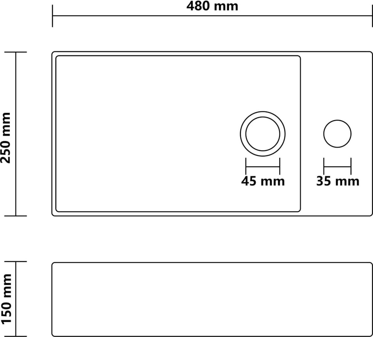 Vidaxl Wastafel Wandmontage Met Overloop Keramiek Mat - Roze
