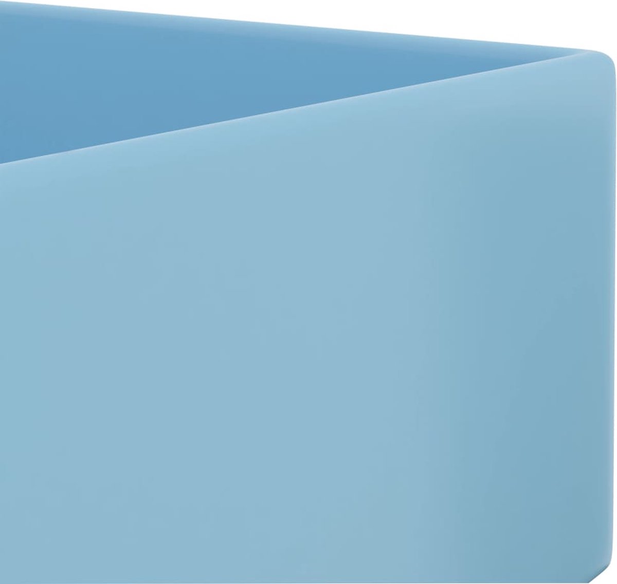 Vidaxl Wastafel Wandmontage Met Overloop Keramiek Licht - Blauw