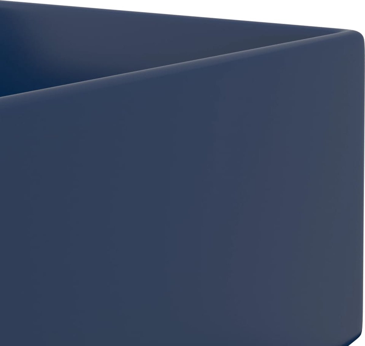 Vidaxl Wastafel Wandmontage Met Overloop Keramiek Donker - Blauw