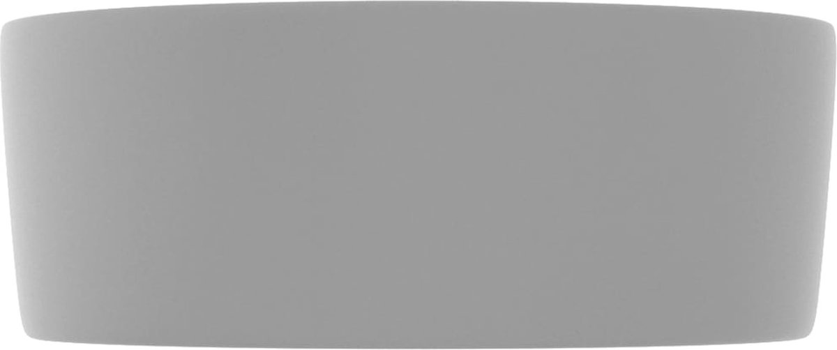 Vidaxl Wastafel Rond 40x15 Cm Keramiek Mat Donker - Grijs