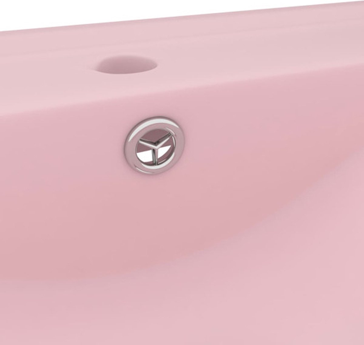 Vidaxl Wastafel Met Kraangat 60x46 Cm Keramiek Mat - Roze