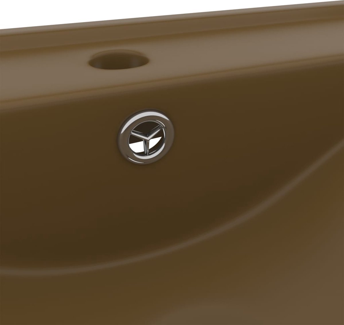 Vidaxl Wastafel Met Kraangat 60x46 Cm Keramiek Mat Crème