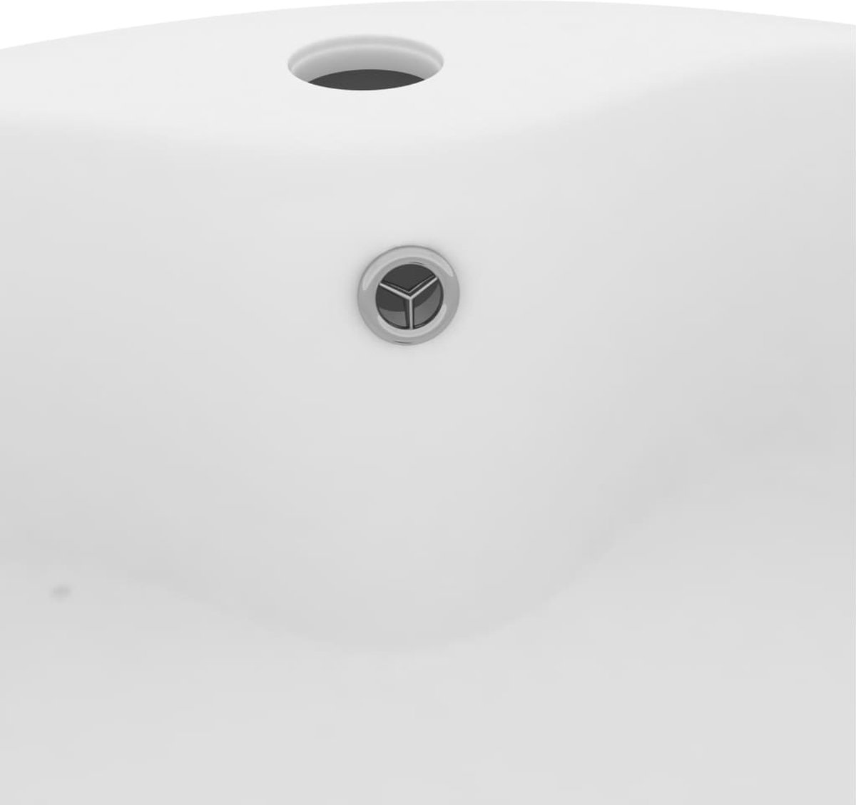 Vidaxl Wastafel Met Overloop 36x13 Cm Keramiek Mat - Wit