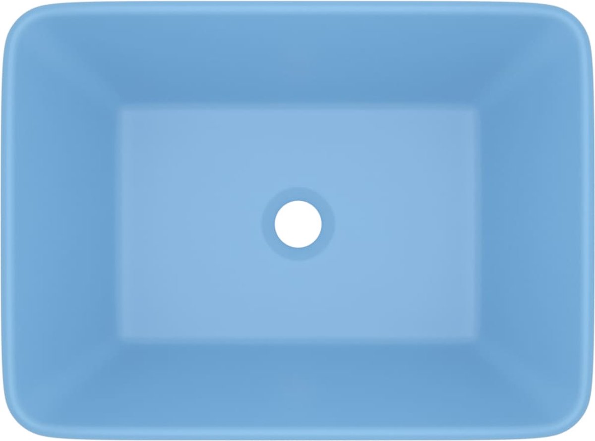 Vidaxl Wastafel 41x30x12 Cm Keramiek Mat Licht - Blauw