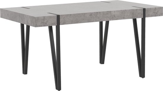 Beliani Adena Eettafel Mdf 90 X 150 Cm - Grijs