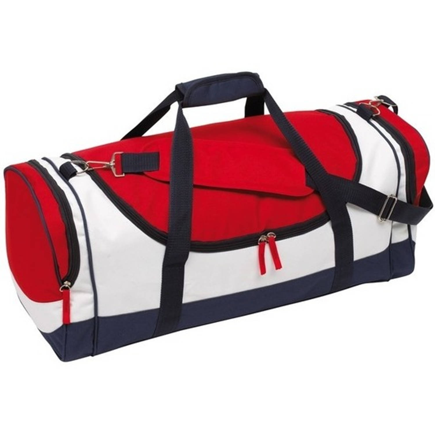 Sporttas/reistas 45 Liter/rood/wit - Sporttassen - Weekendtassen - Voetbaltassen - Blauw