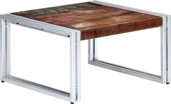 Vidaxl Salontafel 60x60x35 Cm Massief Gerecycled Hout - Marrón