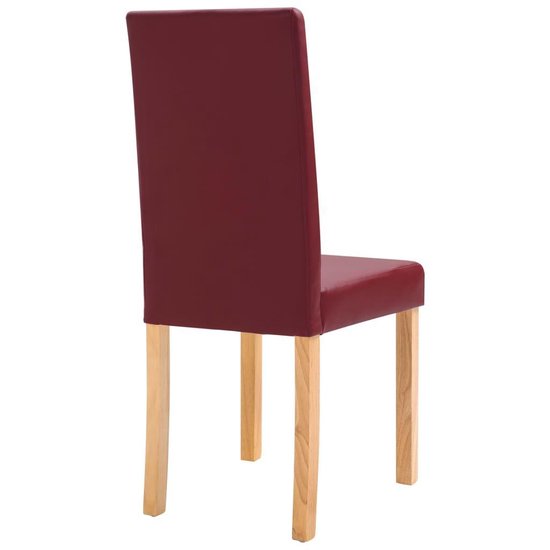 Vidaxl Eetkamerstoelen 4 St Kunstleer - Rood