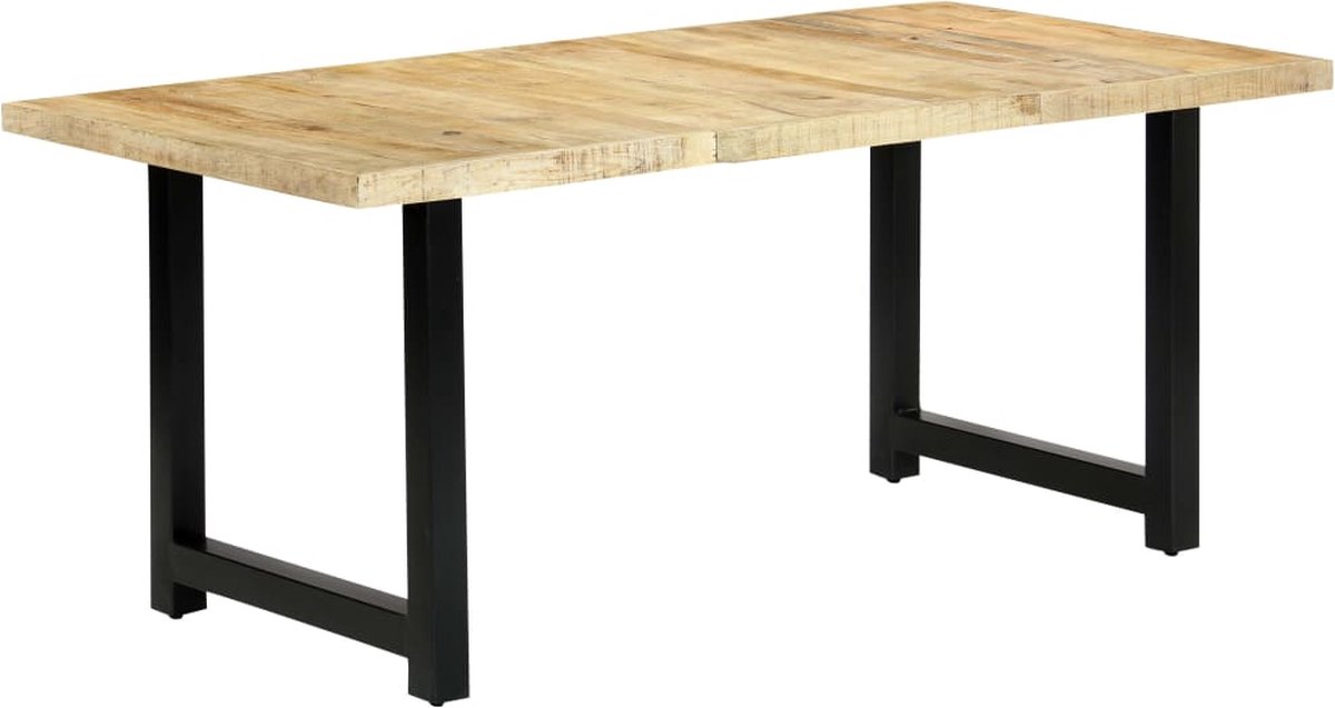 Vidaxl Eettafel 180x90x76 Cm Massief Mangohout - Bruin