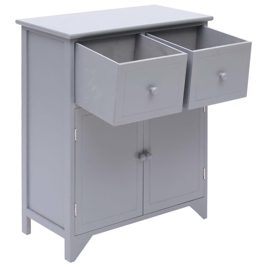 Vidaxl Bijzetkast 60x30x75 Cm Paulowniahout - Grijs