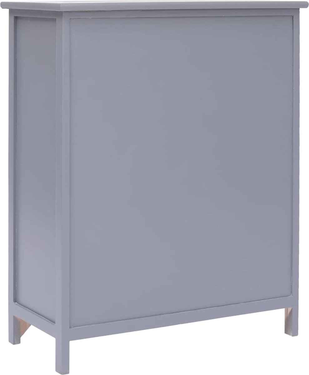 Vidaxl Bijzetkast 60x30x75 Cm Paulowniahout - Grijs
