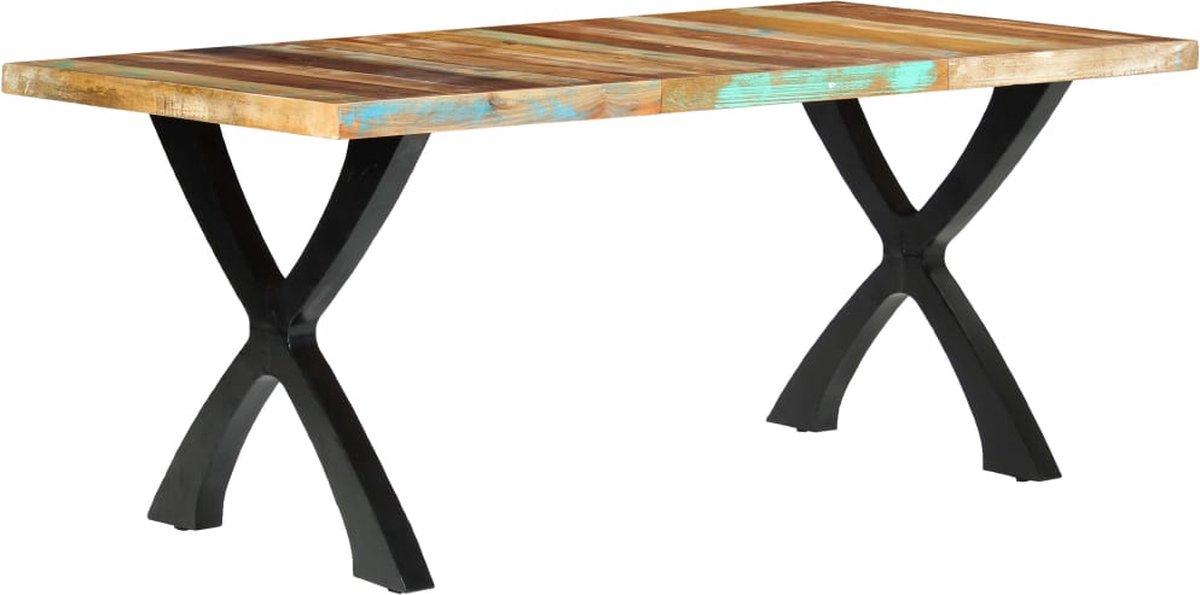 Vidaxl Eettafel 180x90x76 Cm Massief Gerecycled Hout - Bruin