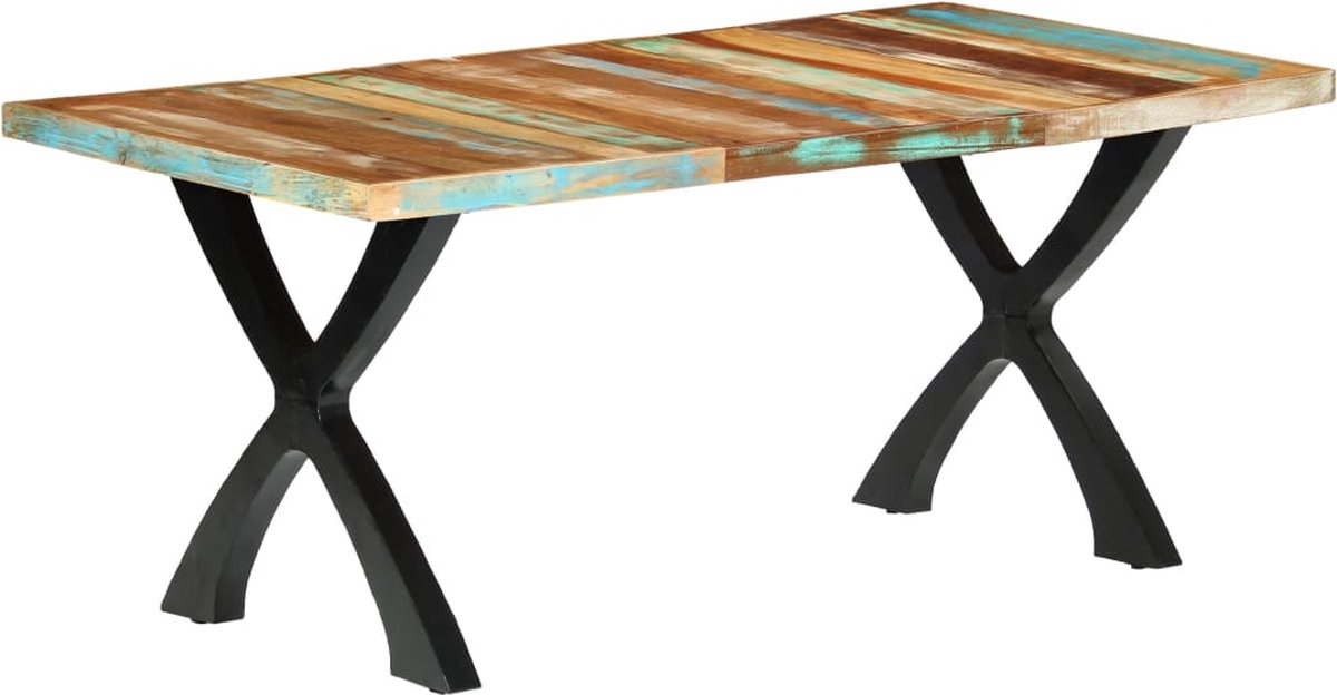 Vidaxl Eettafel 180x90x76 Cm Massief Gerecycled Hout - Bruin