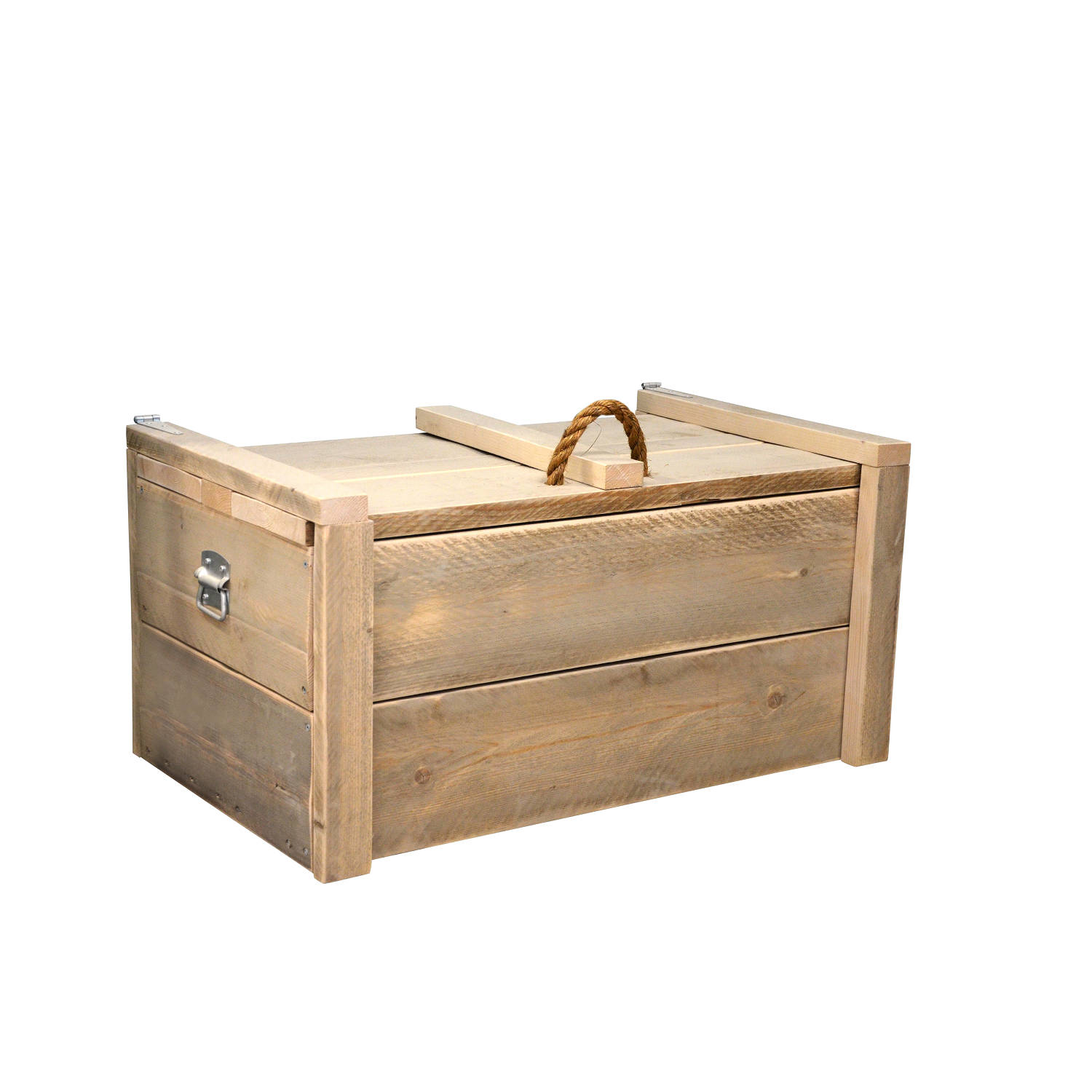 Wood4you Speelgoedkist Steigerhout - Opbergkist 80lx50hx50d Cm - Bruin