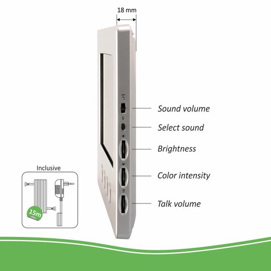 ELRO Dv477w Video Deur Intercom - 7"" Kleurenscherm - Camera Met Nachtzicht