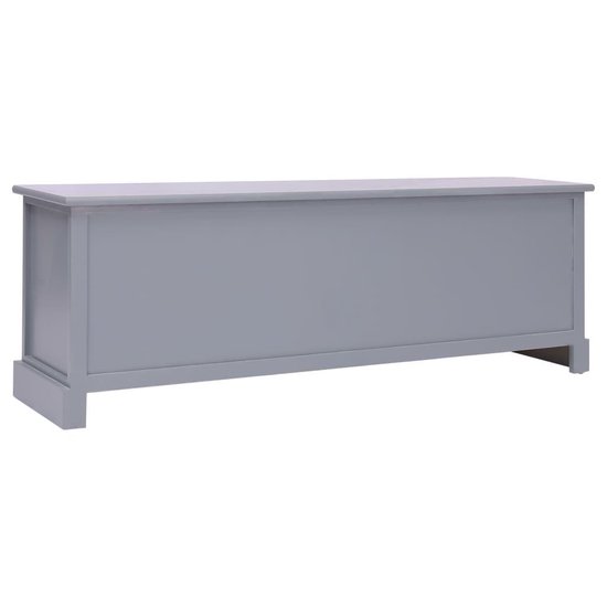 Vidaxl Halbankje 115x30x40 Cm Hout Donker - Grijs