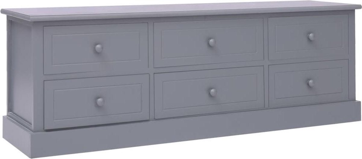 Vidaxl Halbankje 115x30x40 Cm Hout Donker - Grijs