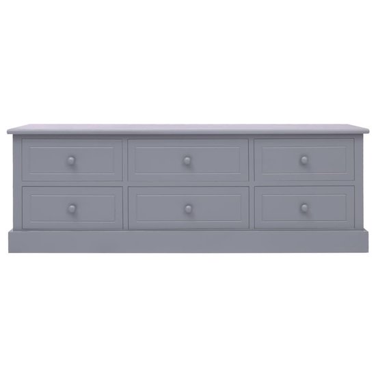 Vidaxl Halbankje 115x30x40 Cm Hout Donker - Grijs