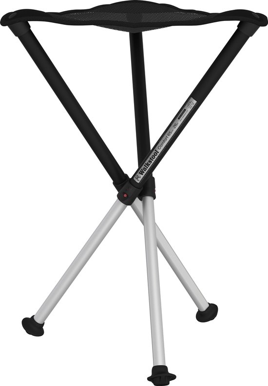 Walkstool - 3-poots Krukje - Comfort 65 Cm - Verstelbaar - - Zwart