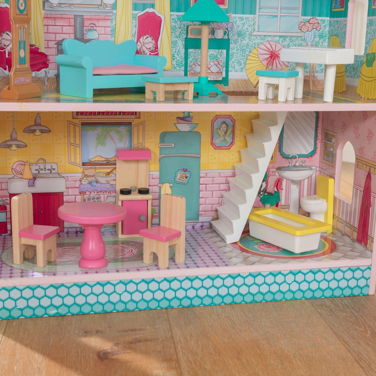 Kidkraft Houten Poppenhuis Abbey Manor - Roze