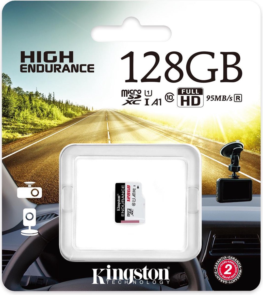 Kingston High Endurance 128 Gb Microsdxc - Wit