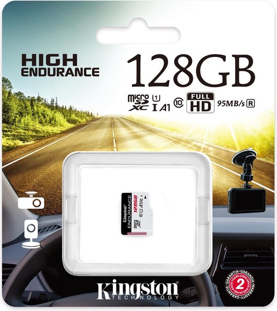 Kingston High Endurance 128 Gb Microsdxc - Wit
