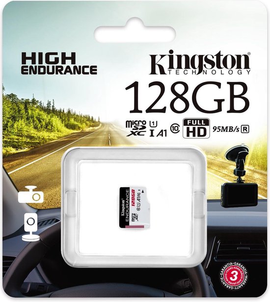 Kingston High Endurance 128 Gb Microsdxc - Wit