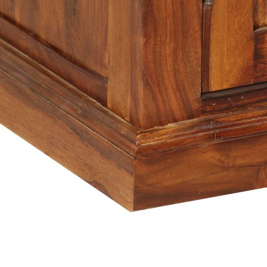 Vidaxl Vitrinekast 100x70x200 Cm Massief Sheeshamhout - Bruin