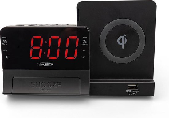 Caliber Wekkerradio Met Bluetooth En Qi Lader - (Hcg012qi-bt) - Zwart