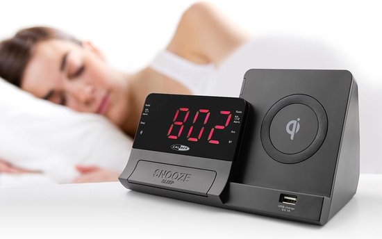 Caliber Wekkerradio Met Bluetooth En Qi Lader - (Hcg012qi-bt) - Zwart