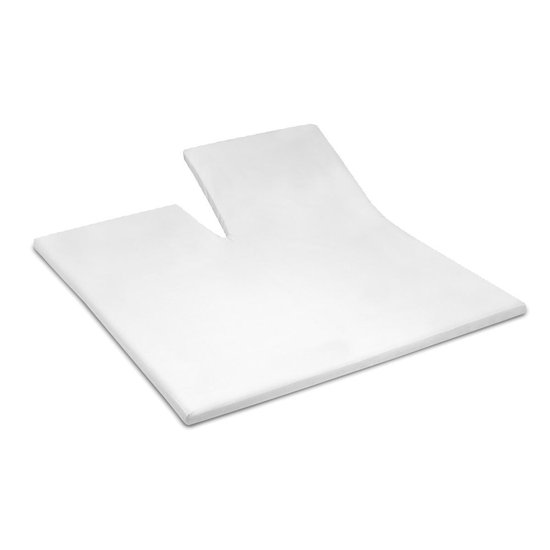 Cinderella - Single-split Topper Molton 180x200/210 White - Wit