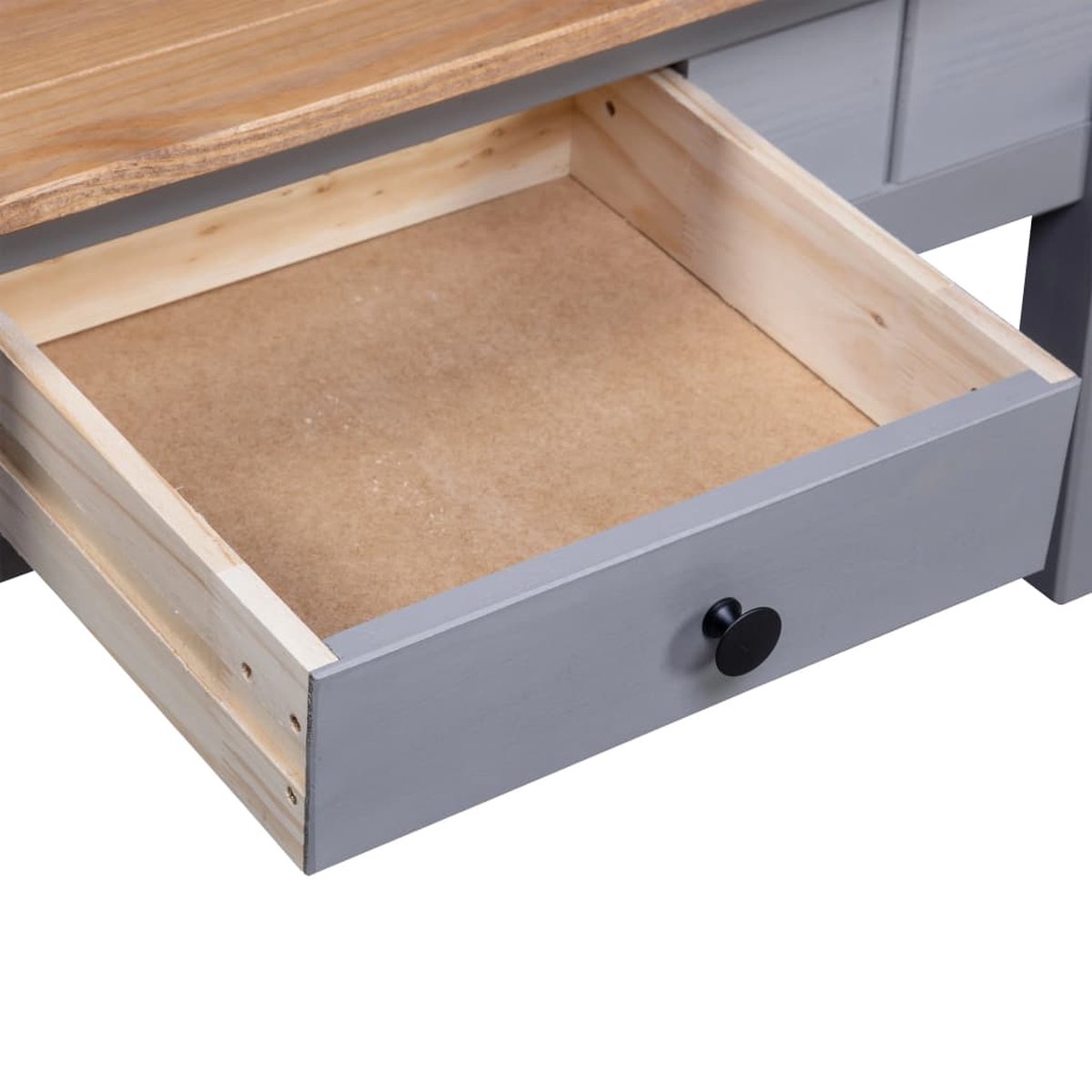 Vidaxl Salontafel Panama Range 100x60x45 Cm Massief Grenenhout - Grijs