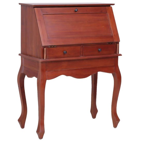 Vidaxl Secretaire 78x42x103 Cm Massief Mahoniehout - Bruin