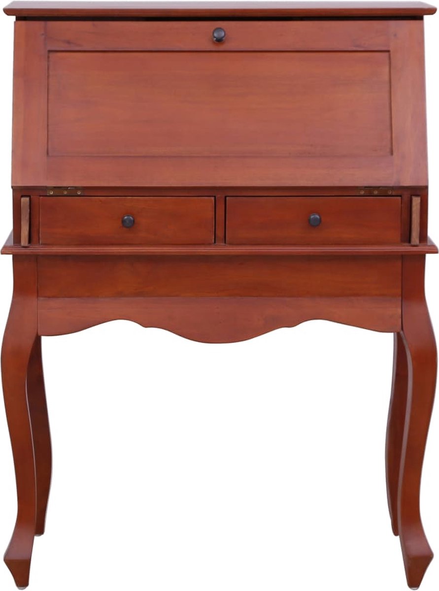 Vidaxl Secretaire 78x42x103 Cm Massief Mahoniehout - Bruin