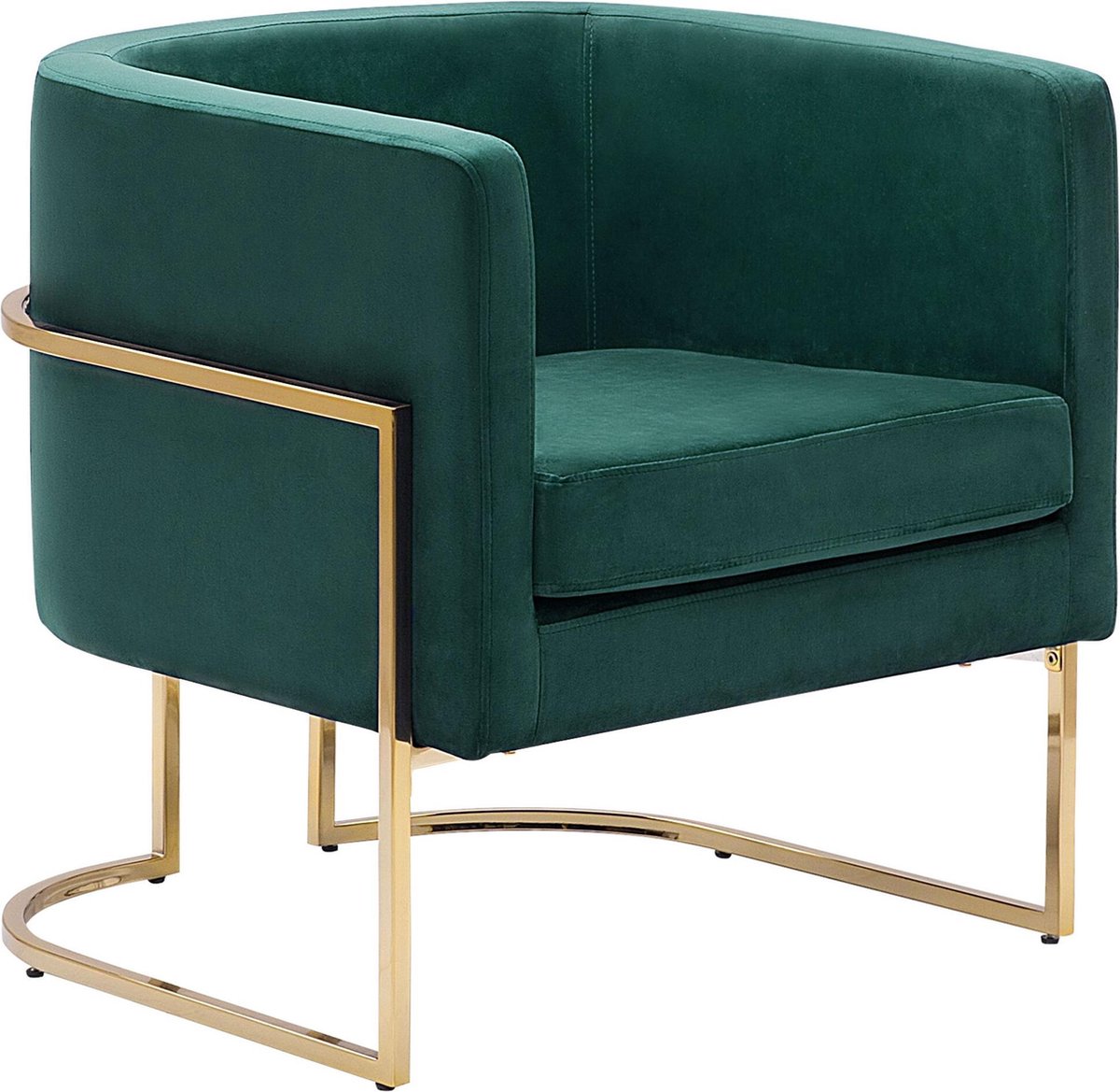 Beliani Sirkka Fauteuil Fluweel 70 X 72 Cm - Groen