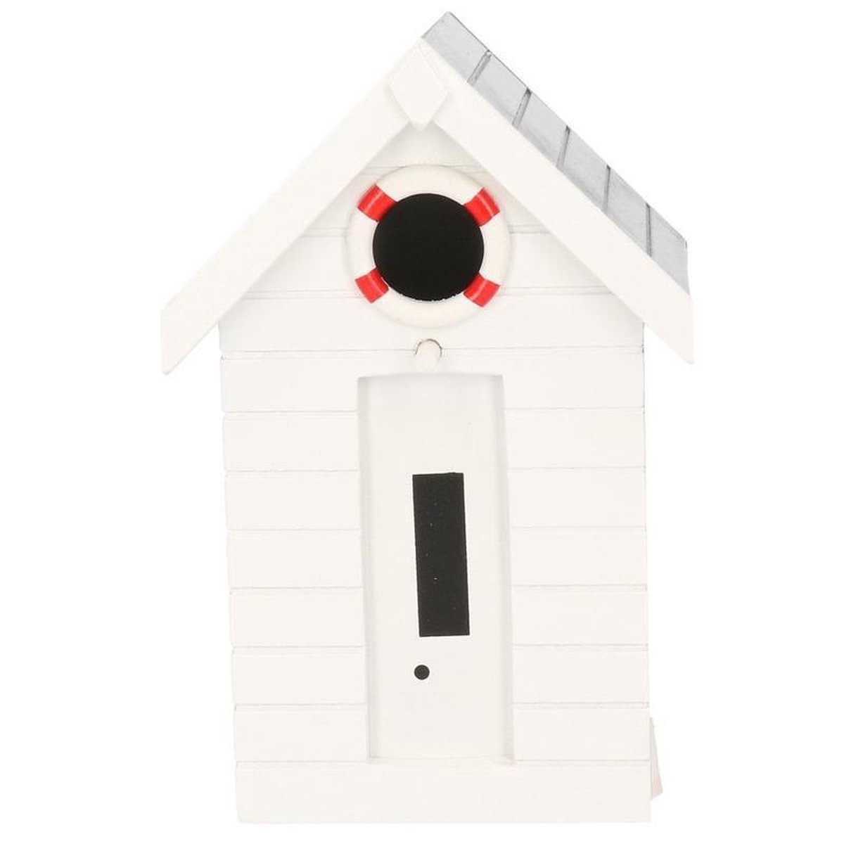 Houten Vogelhuisje/nestkastje 21 Cm - Tuindecoratie Strandhuis Vogelhuisjes - Wit