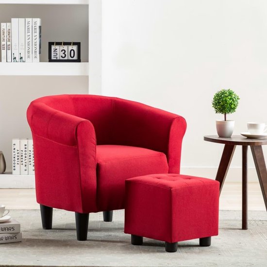 Vidaxl Fauteuil Stof Wijn - Rood