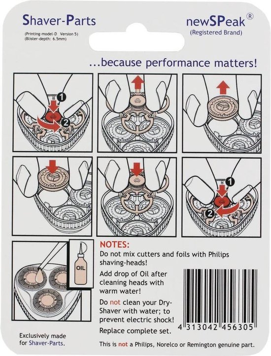 Shaver Parts Philips Scheerhoofd - Silver
