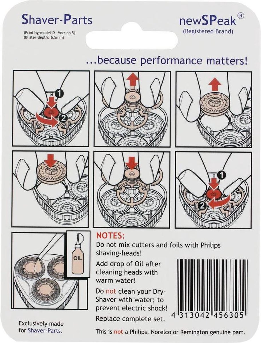 Shaver Parts Philips Scheerhoofd - Silver