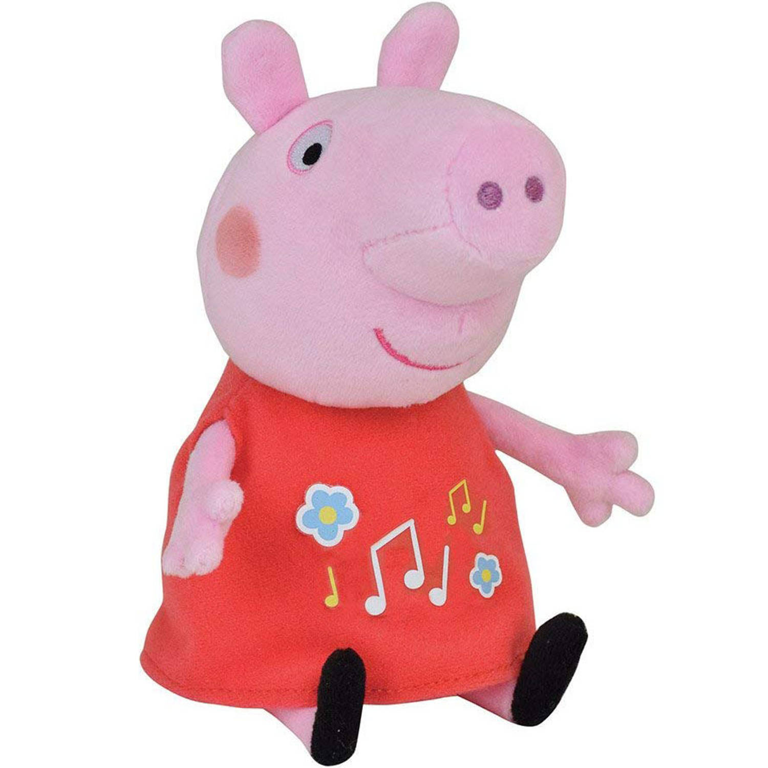 Peppa Pig Knuffel Met Muzikale Buik - 17 Cm - - Roze