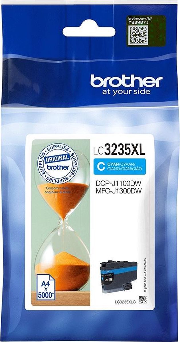 Brother LC-3235XLC inktcartridge Origineel Cyaan 1 stuk(s) - Blauw