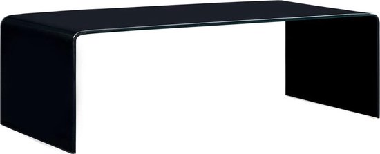 Vidaxl Salontafel 98x45x31 Cm Gehard Glas - Negro